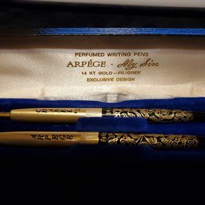 14KT 1950-1960's Perfumed Writing Pens by ARPEGE